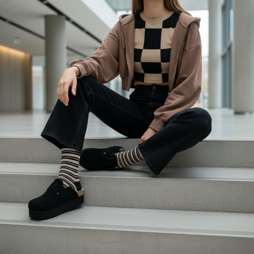 CUSHIONAIRE Women's Granola *Previous Buckle Issue Fixed* Genuine Suede Cork Footbed Platform Clog, +Comfort, Wide Widths Available - Image 2