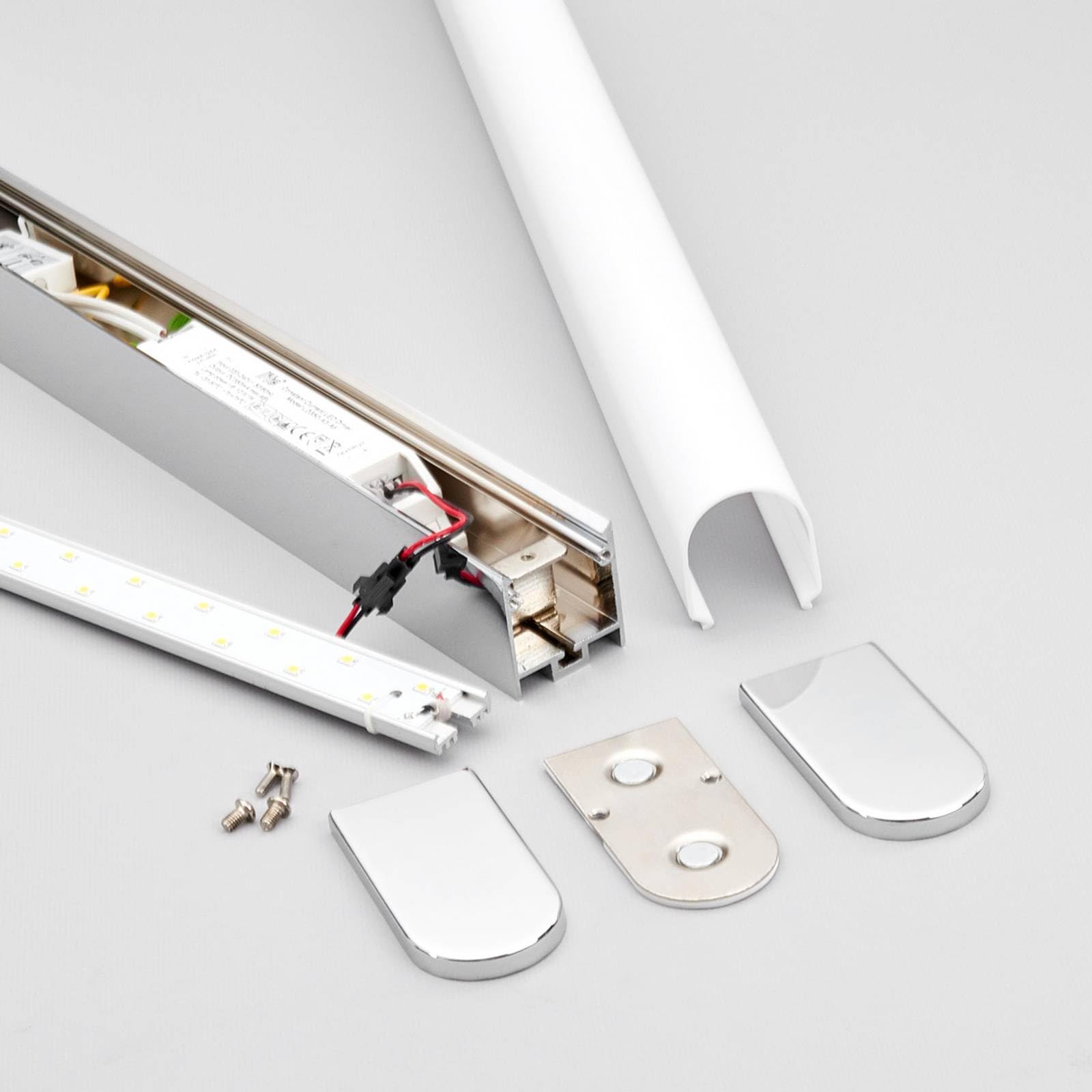 Lindby LED Lámpara de pared Philippa (Moderno) en Plateado hecho Metal e.o. para Cuarto baño (1 llama, lámparas, aplique