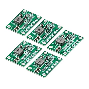KOOBOOK 5Pcs DC DC Step Down Power Module 5-16V to 1.25V/1.5V/1.8V/2.5V/3.3V/5V 3A Adjustable Buck Voltage Converter Board