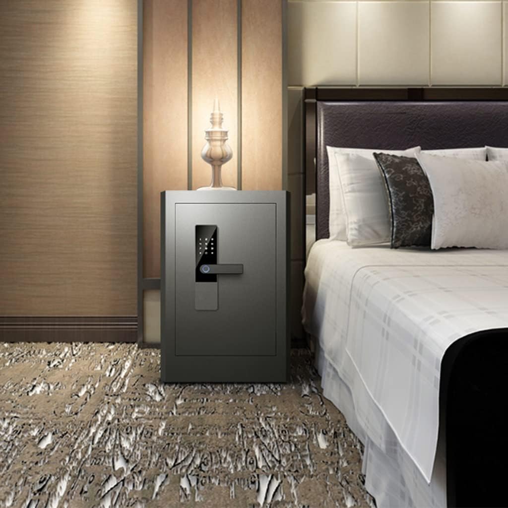 Box, Password Safes, Anti-Theft Double Alarm Function, Fingerprint Recognition, Perfect for Home Office Hotel Business (Size : S) Safe