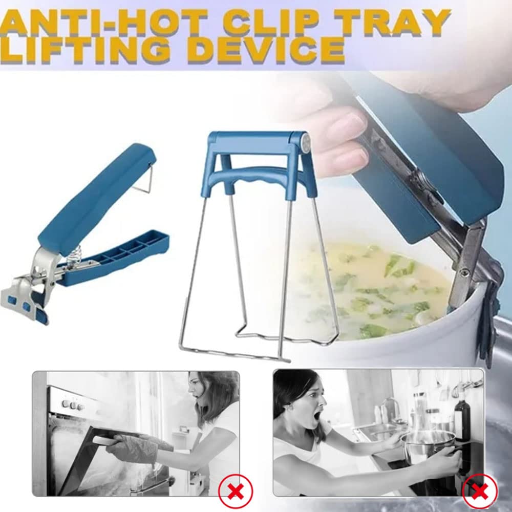 Pinza Antiscottatura In Acciaio Inox Con Ganasce In Silicone | Per Forno, Airfryer E Pentole