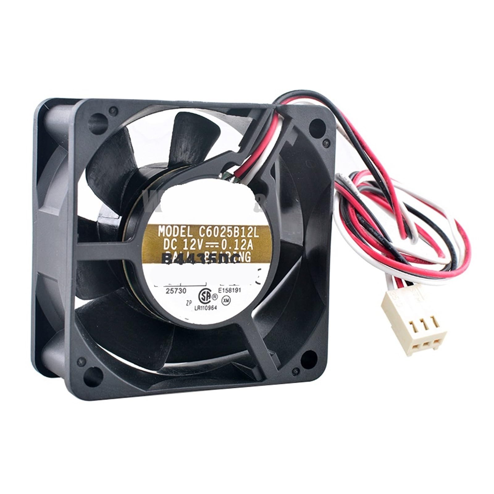 JJKKOZVQF C6025B12L 6cm 60mm fan 60x60x25mm DC12V 0.12A 3pin Dual ball bearing cooling fan
