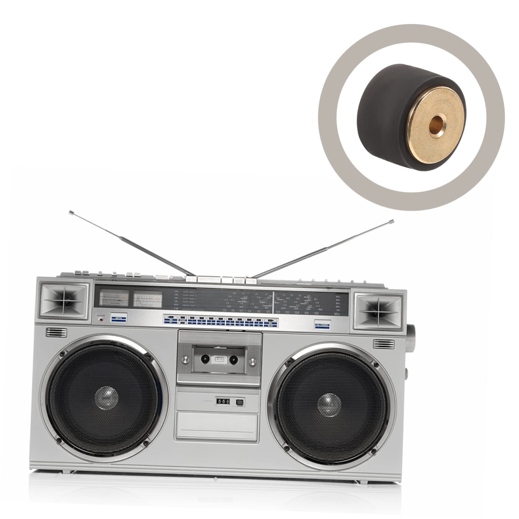 Rouleau Pinceur pour Magnétophone Cassette Noir en Cuivre et Caoutchouc, Léger et Facile à Utiliser, Réparation D'enregistreur à Pincement