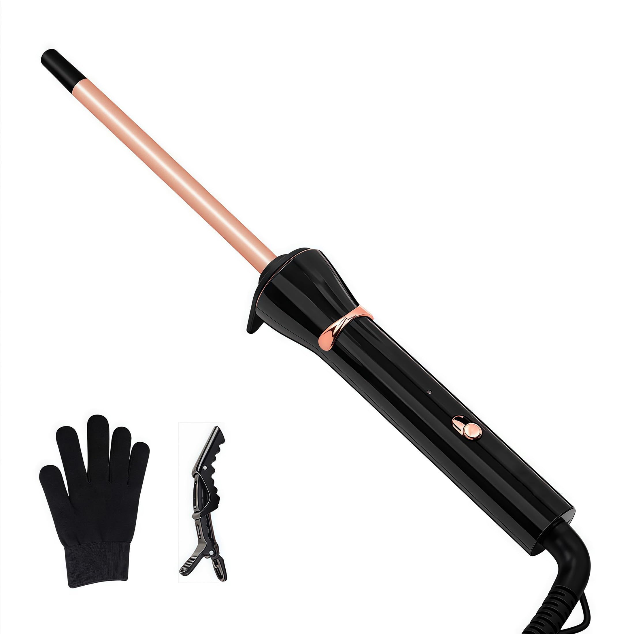 3/8 Inch Mini Curling Iron for Short Hair, 9mm Skinny Ceramic Curling Wand