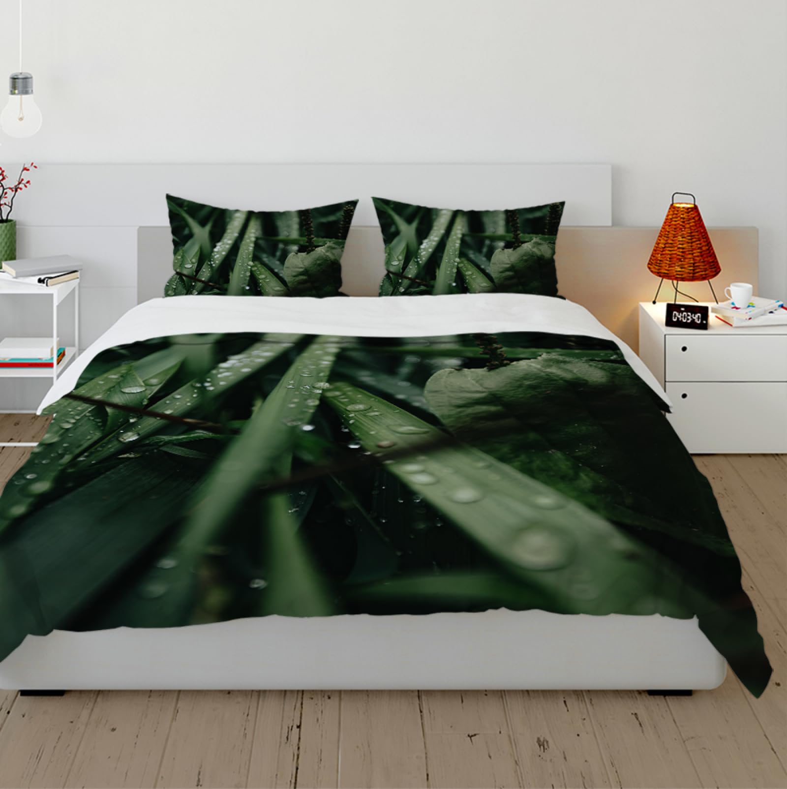Housse de couette 260x220 anti-glisse avec fermeture éclair facile