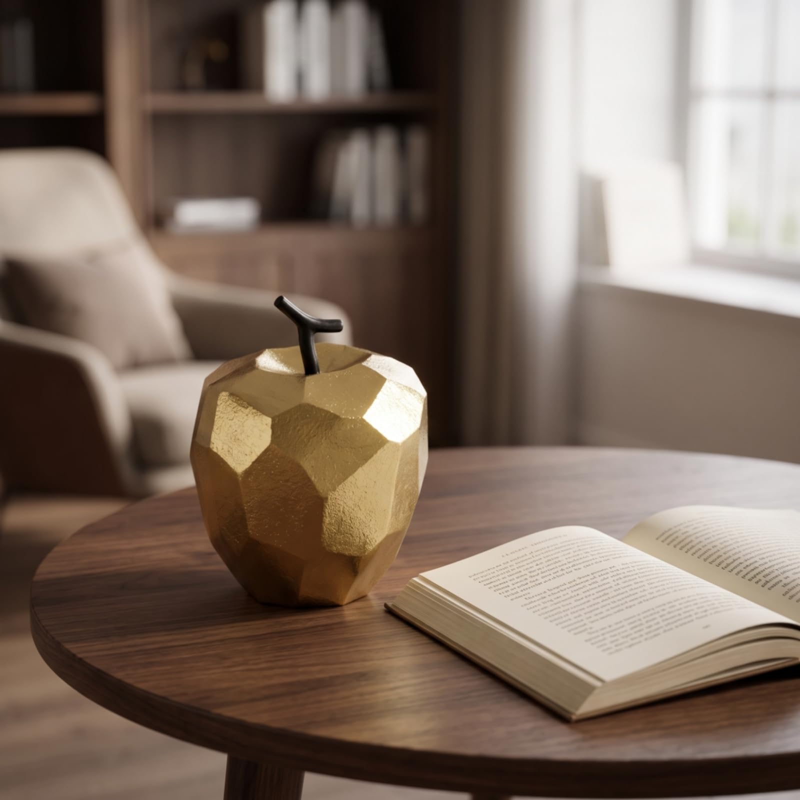 Apfel Geometrisch Apfel-Skulptur Modern rationsfigur für Couchtisch, Regal, Schreibtisch