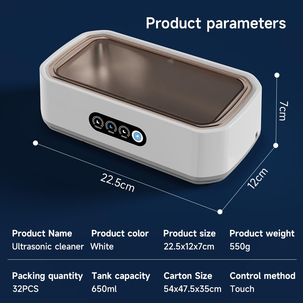 Ultraschallreinigungsgerät360 ml Ultraschallreiniger Ultraschallgerät Sonic Cleaner mit digitalemTimer49000Hz für Brillen, Ringe, Münzen, Fingerringe, Geld