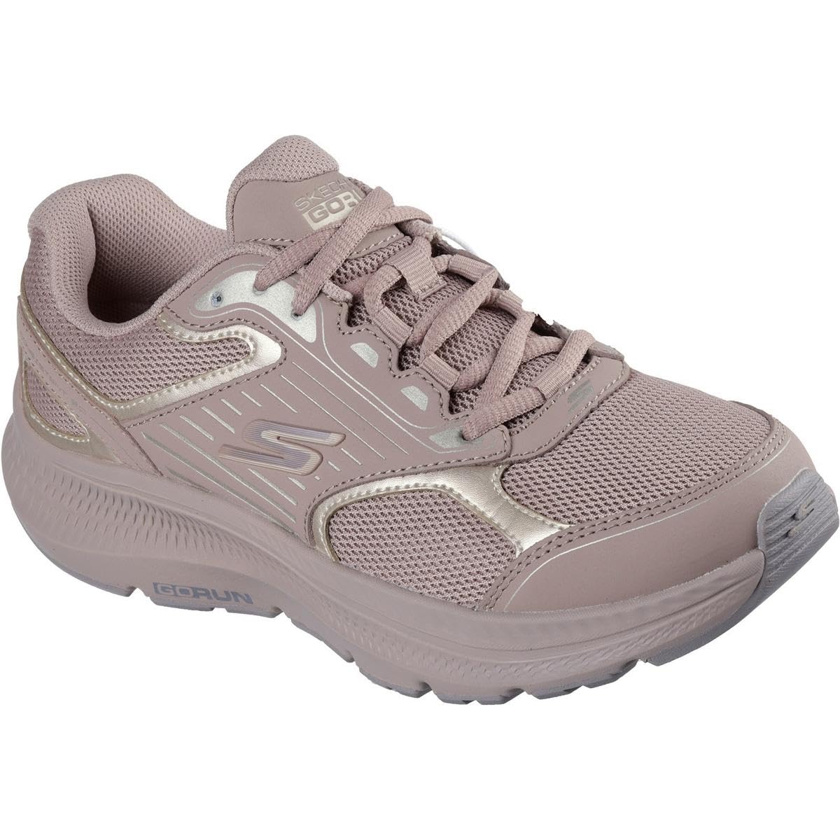 Skechers Women's Light Brown Go Run Consistent 2.0 - Advantage Sneaker In Size 5 | Leather/Textile/Synthetic, Vegan