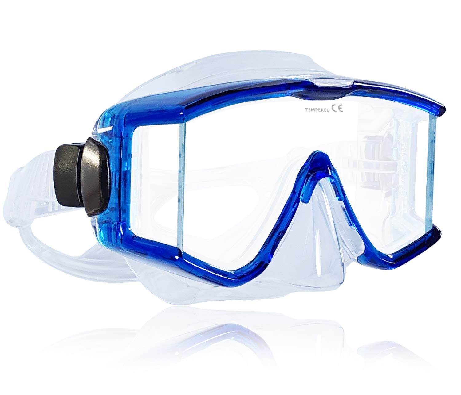 Tilos Single Lens Panoramic Large Wide View Mask for Scuba Diving & Snorkeling