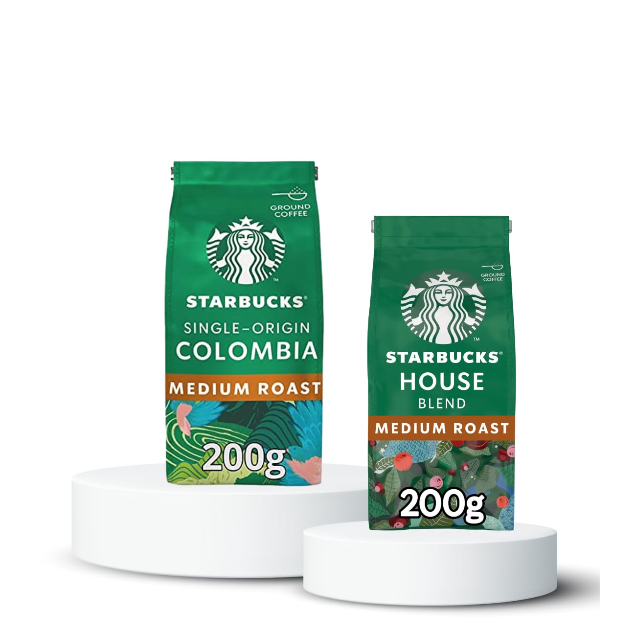 Starbucks Öğütülmüş Kahve Seti, Single-Origin, House Blend 400 g