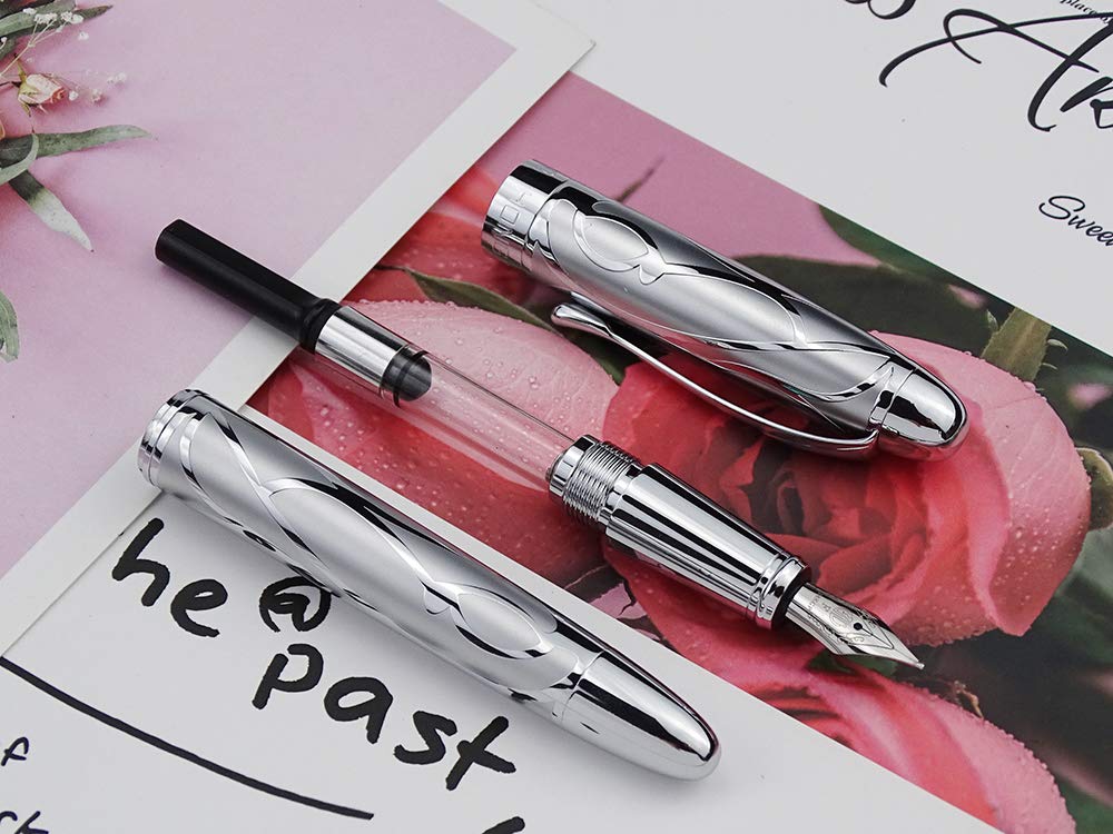 HongDian 5010 Stylo plume en acier inoxydable avec pointe extra fine