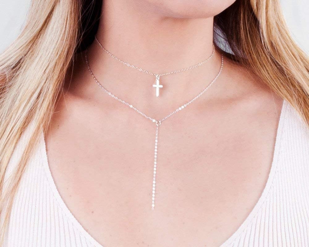 Cross Necklace for Women, Minimalist Cross Necklaces, Handmade Christian Jewelry, Religious Gift, SMALL Pendant - Image 3
