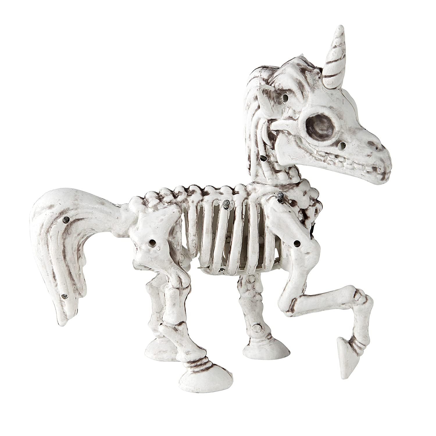W WIDMANN MILANO Party Fashion 10992 - Einhorn-Skelett, 18 cm, Dekoration, Skelett, Horror, Halloween, Mottoparty