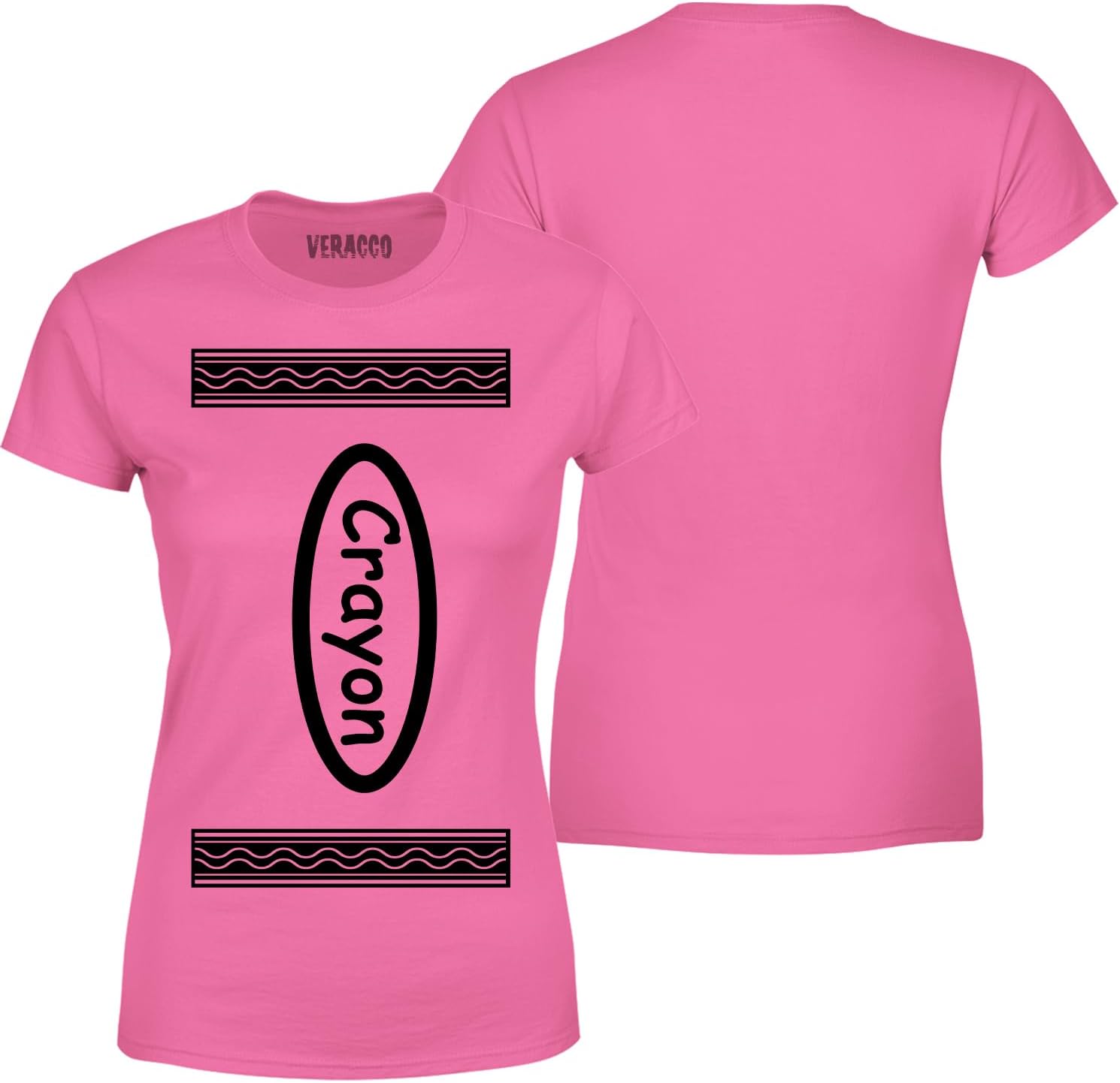 Veracco® Crayon Funny T-Shirts – Halloween Shirt for Women Girls Cool Halloween Costumes Adult Crayon Costume - Image 2