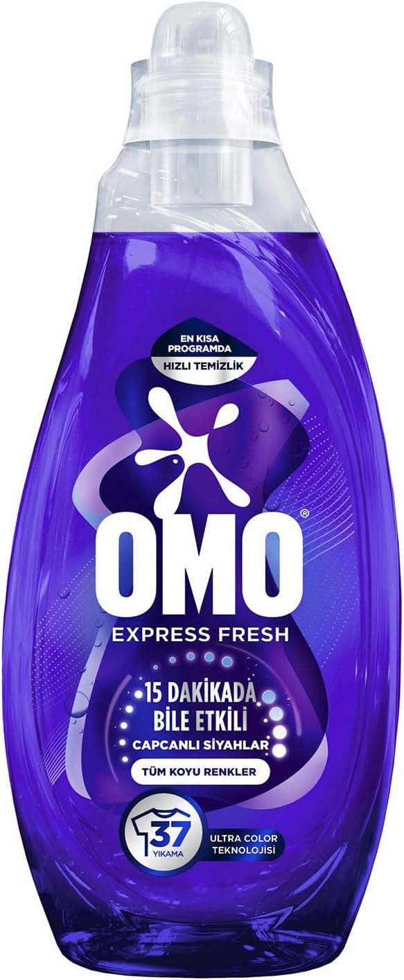 Omo Express Fresh Capcanlı Siyahlar Tüm Koyu Renkler Sıvı Çamaşır Deterjanı 1480 ml