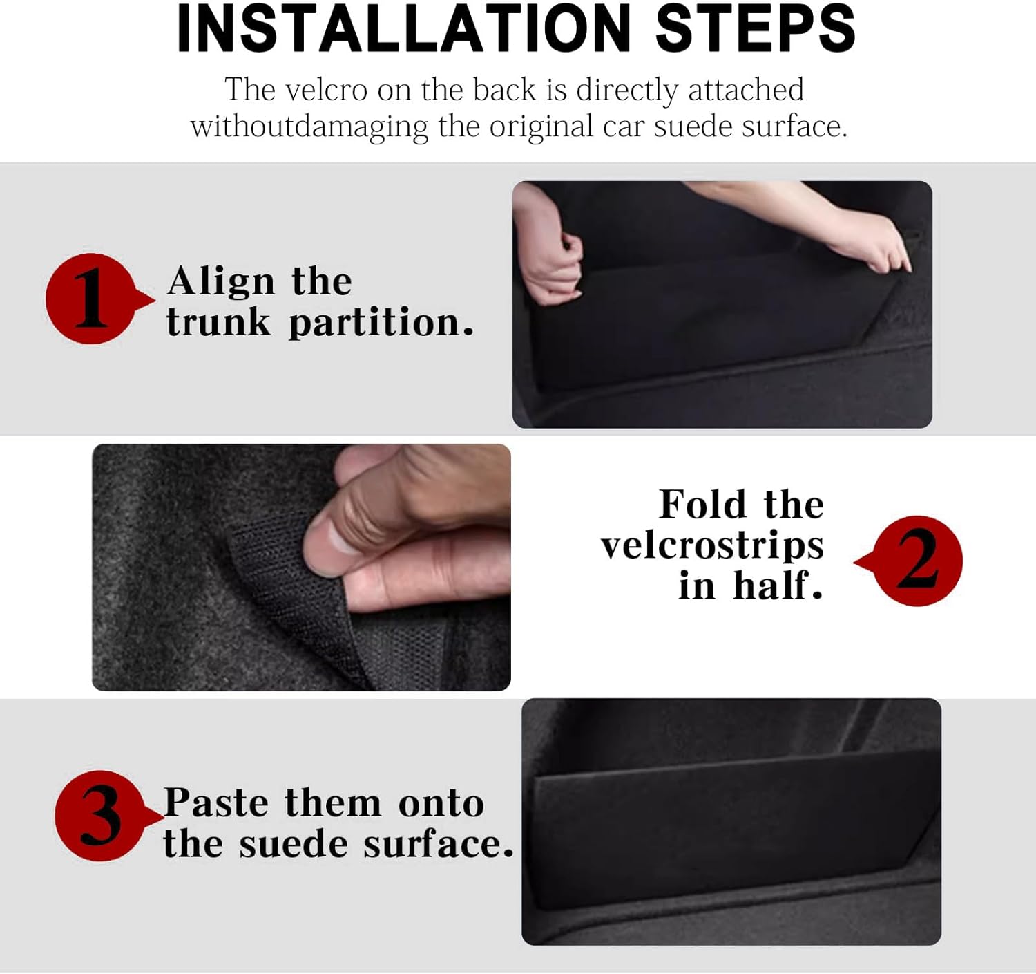 2 Pcs Car Trunk Side Organizer Divider for Lexus IS 2014-2019, Trunk Organizer with Self-Adhesive Flocked Panel, Trunk Organizer for Efficient Organization