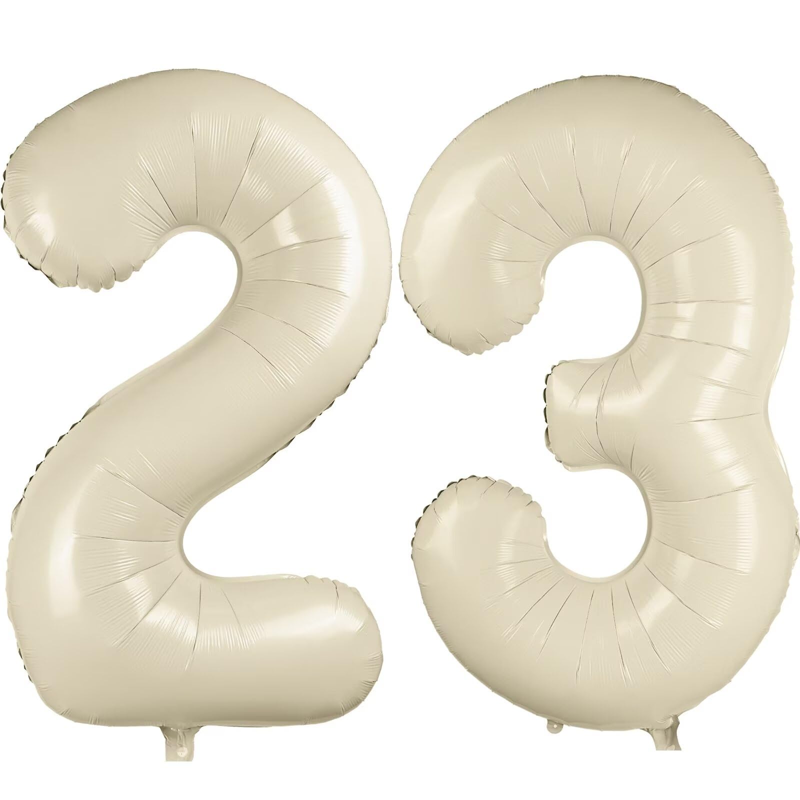 Cream White Number 23 Balloons 40 Inch Large Aluminum Foil Number Balloons