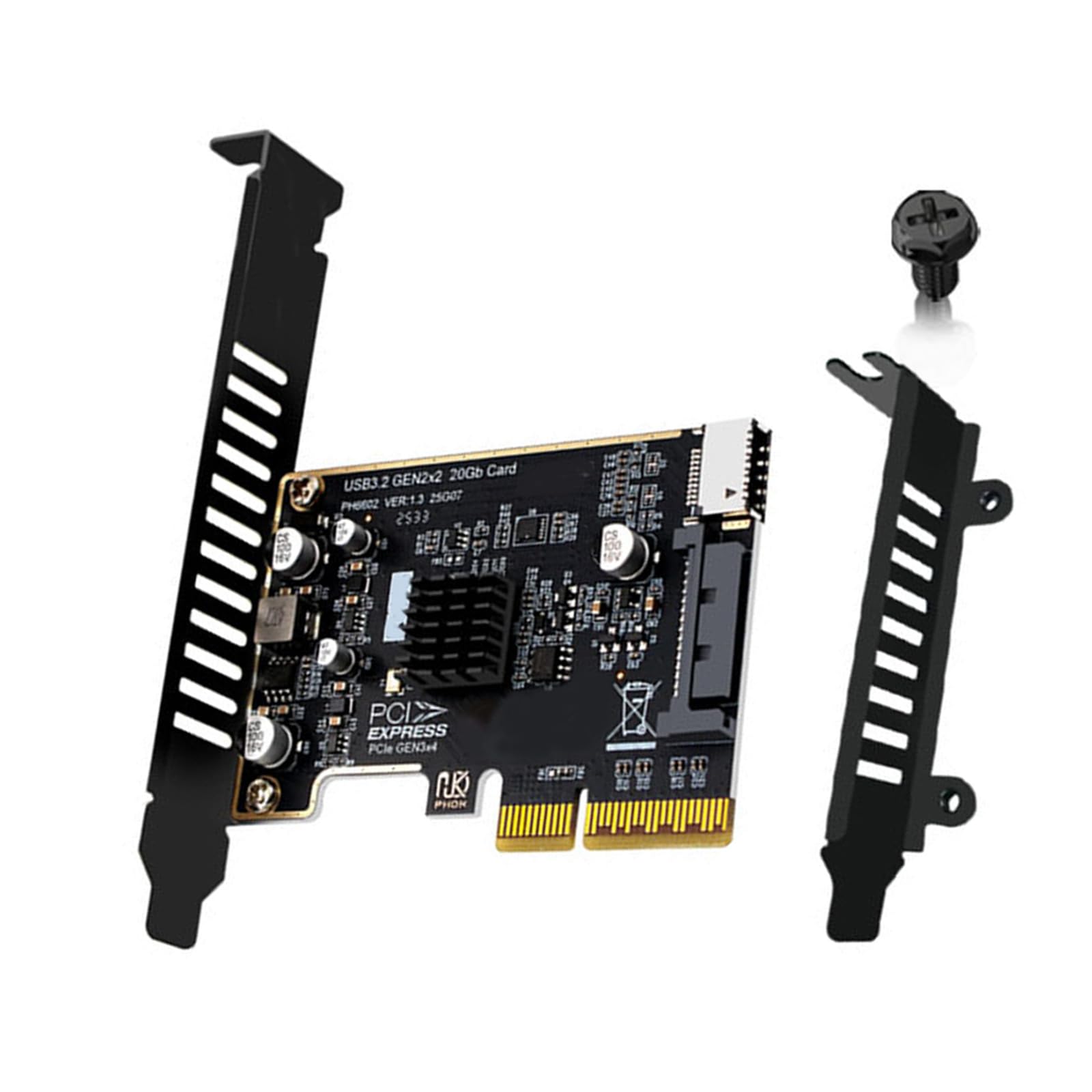 Scheda di espansione PCIe 4X per USB 3.2 Gen 2 tipo E pannello frontale 20 Gbps trasferimento dati