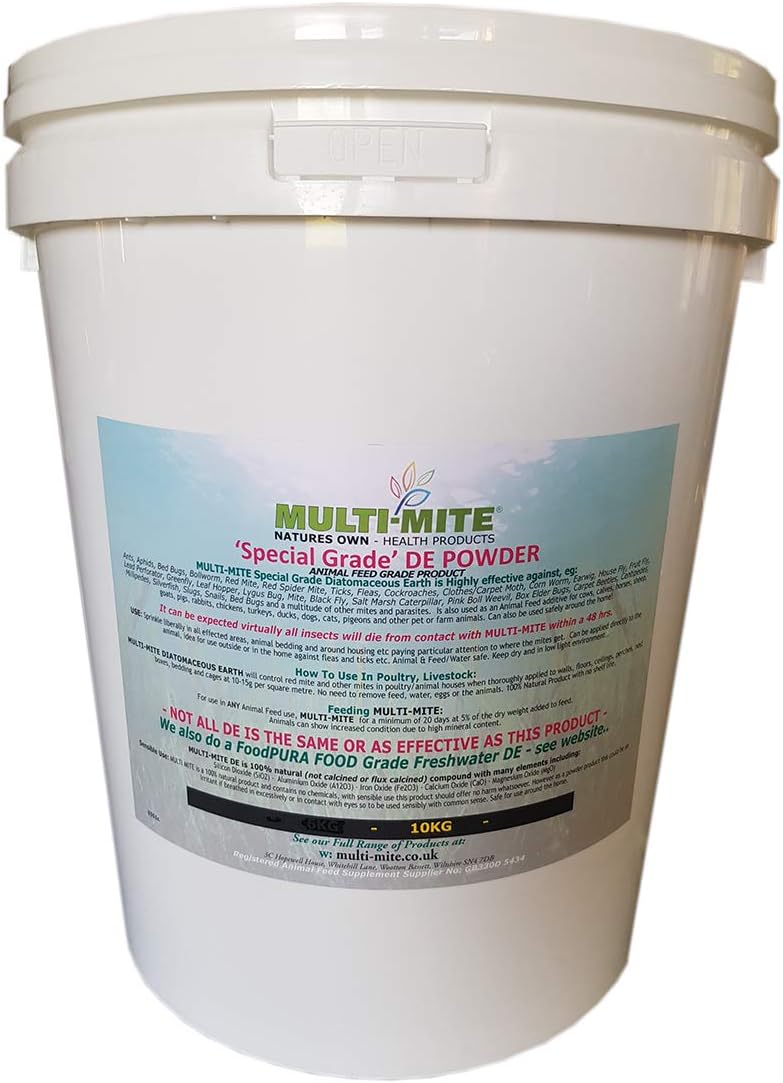 Buy MultiMite® 10kg Bucket Feed Grade DE Diatomaceous Earth FAST