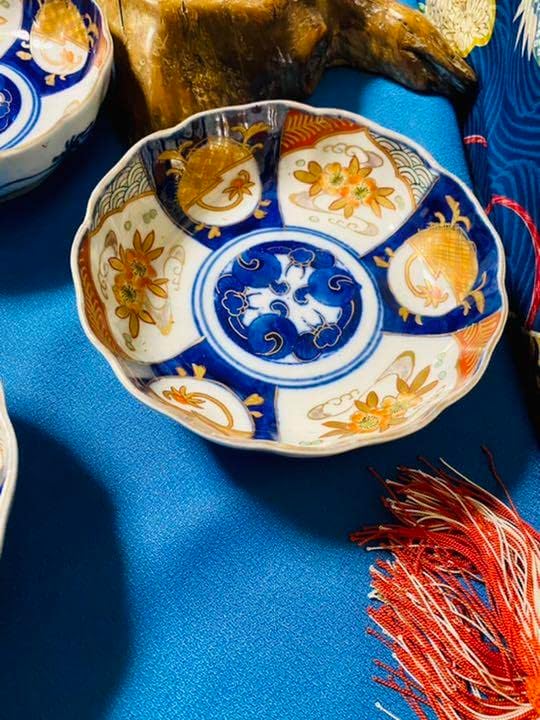 古伊万里 伊万里焼 金彩色絵 なます皿 15cm