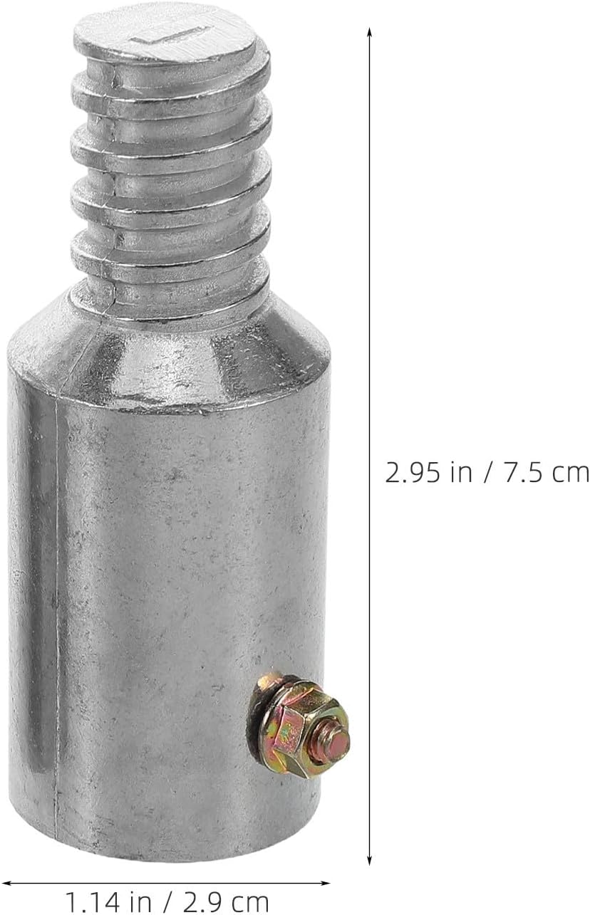 Mipcase Threaded Broom Handle Adapter Metal Tip for 25mm Tubes