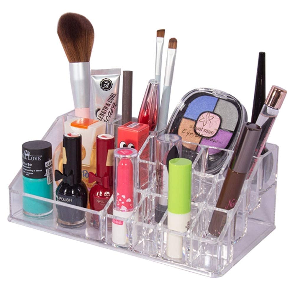 Cosmetic and Makeup Storage Organizer, Jewellery Display Box, Set of 3 with Total 20 Compartments