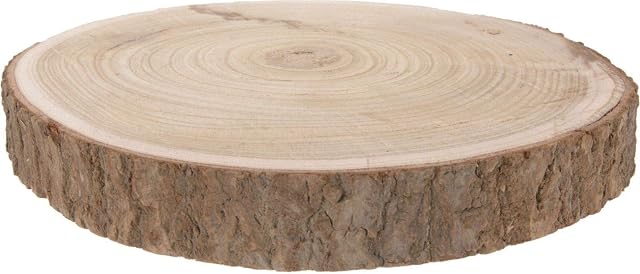 Natural Paulownia Wood Log Slice Large Tree Slice Centerpiece Stand