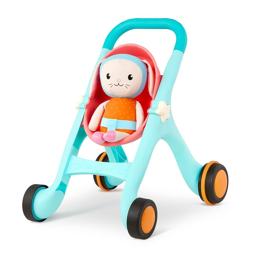 B Play Toy Stroller & Plush Bunny Happy Strolling: Joyful Adventures
