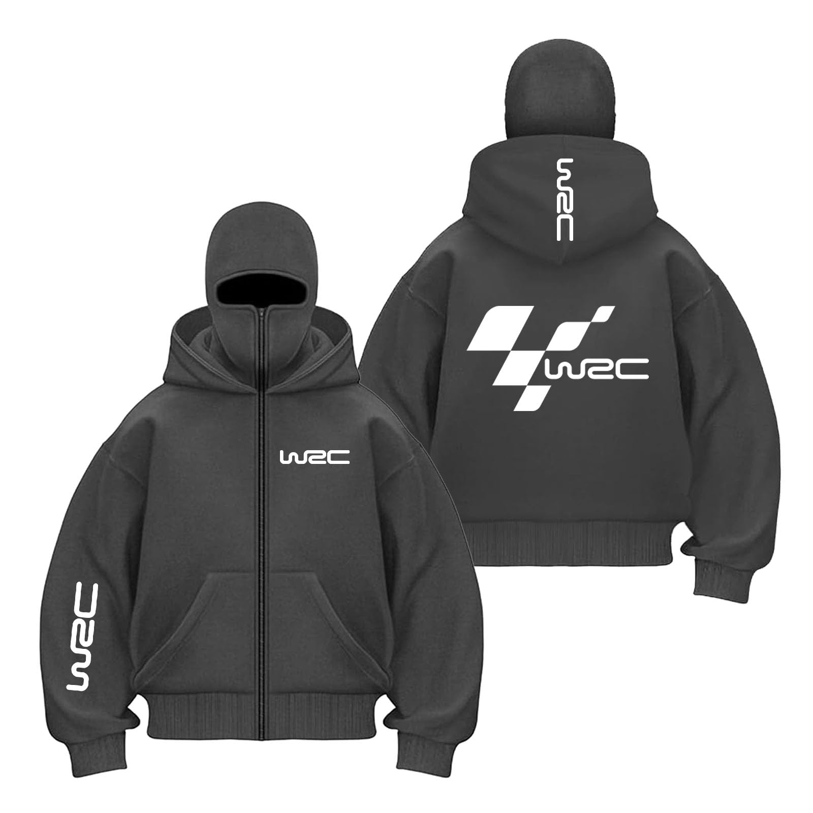 WDGYZZXJ Men's Contrast Color Balaclava Hoodies for W.R.C Stitching Outwear Hooded Sweatshirt Windproof Jackets Long Sleeve Gym Wear Double Hood Coats-HuiS||s