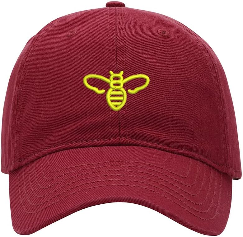 Baseball Cap Men Bee Embroidered Washed Cotton Dad Hat Baseball Caps