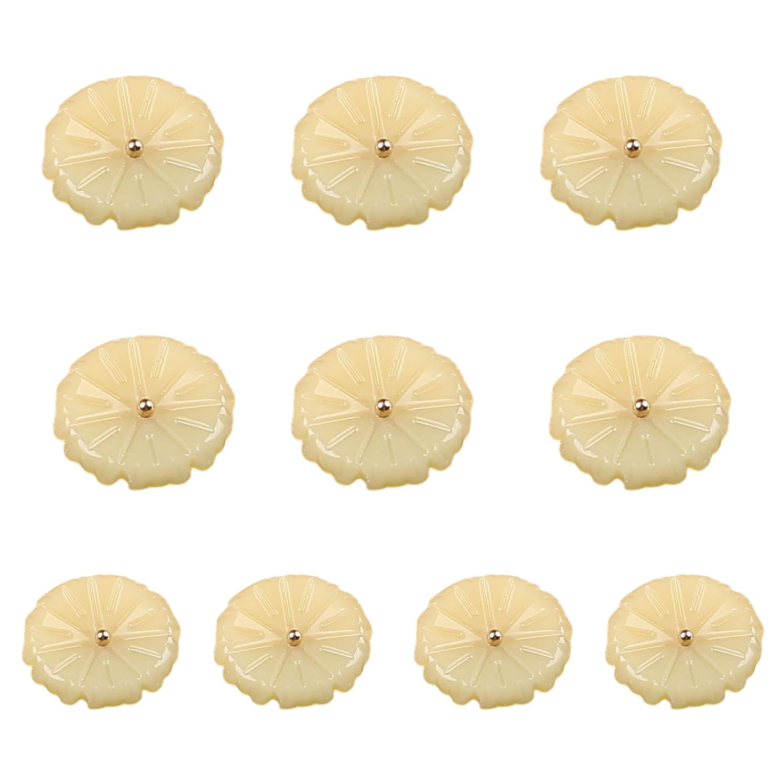 Mekalero 10Pcs Traditional Chinese Knot Buttons Flower Shape Resin Buttons for Cheongsam Garment Clothing Sewing Accessories Oriental Clothing Accessory