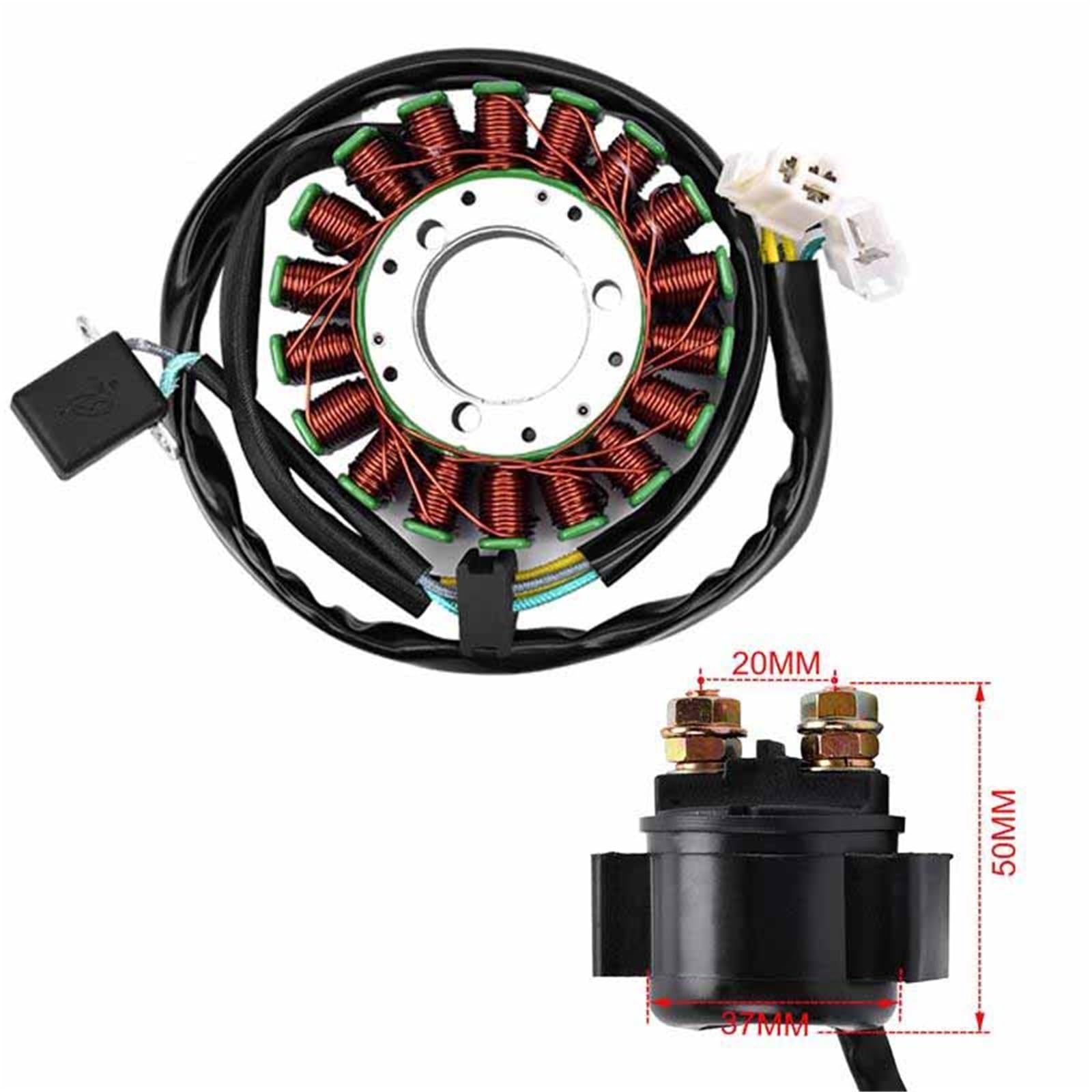 Kit Bobina Statore E Relè Solenoide Avviamento Elettrico Moto per Hyosung GT650R GT650 GT 650 05-2017 GV650 GV 650 2012-2017