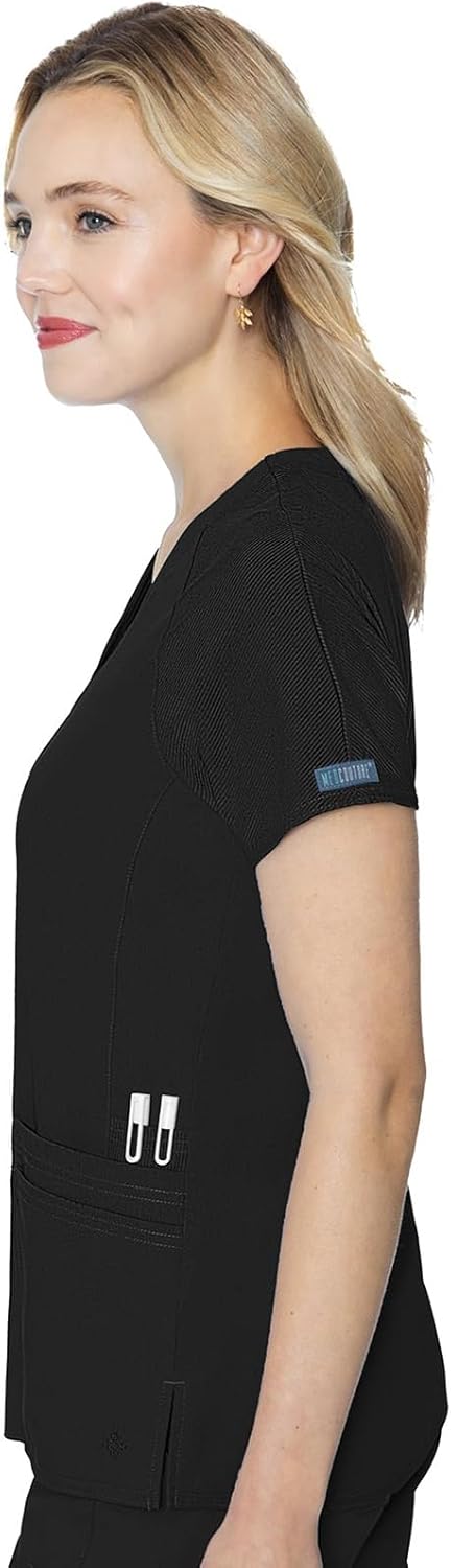 Med Couture Women's Scrub Top, Raglan Sleeves for Modern Fit, 6 Pockets 2-Way Stretch, Durable & Breathable Fabric - MC7425 - Image 5