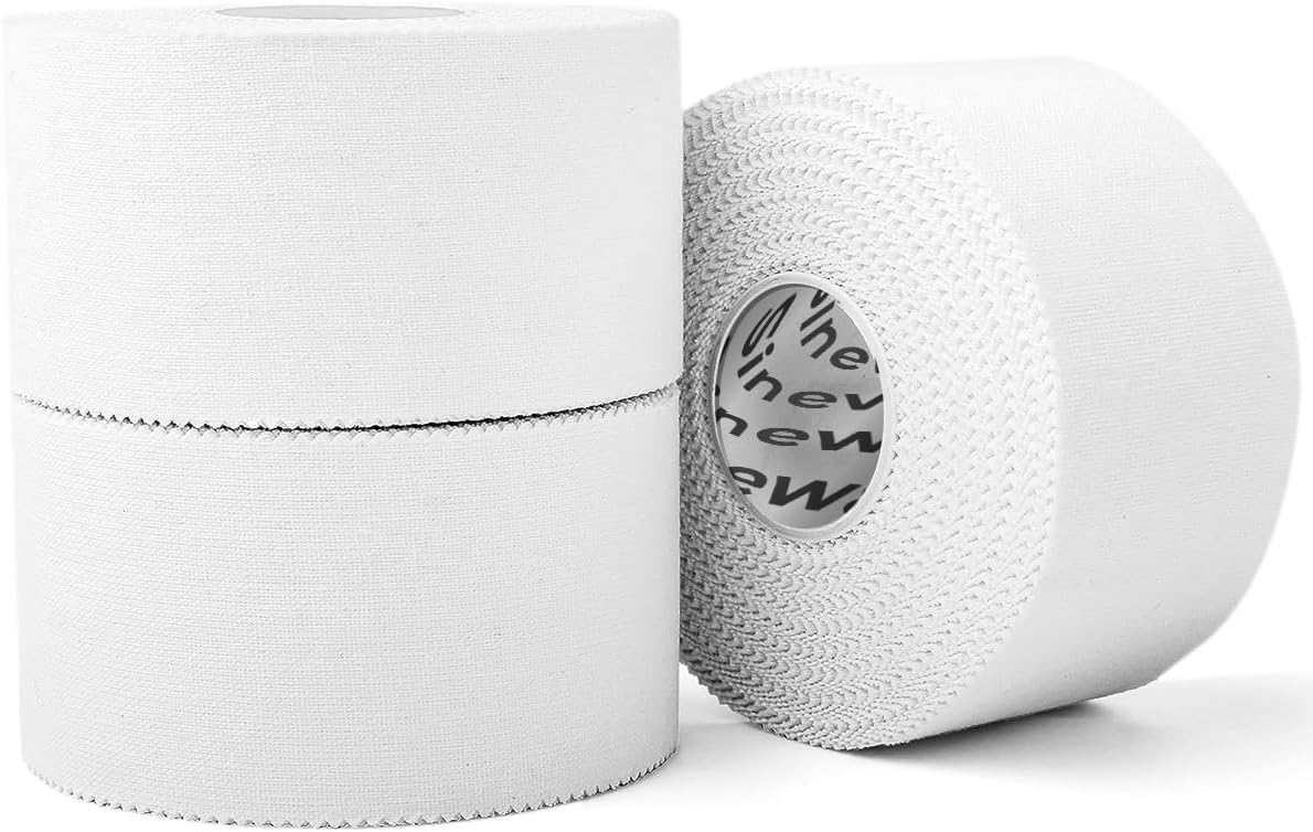 3-Pack White Athletic Tape Easy Tear Sports Tape Strong Adhesive Athletic Tape for Medical Trainers Athlete Suitable Tape