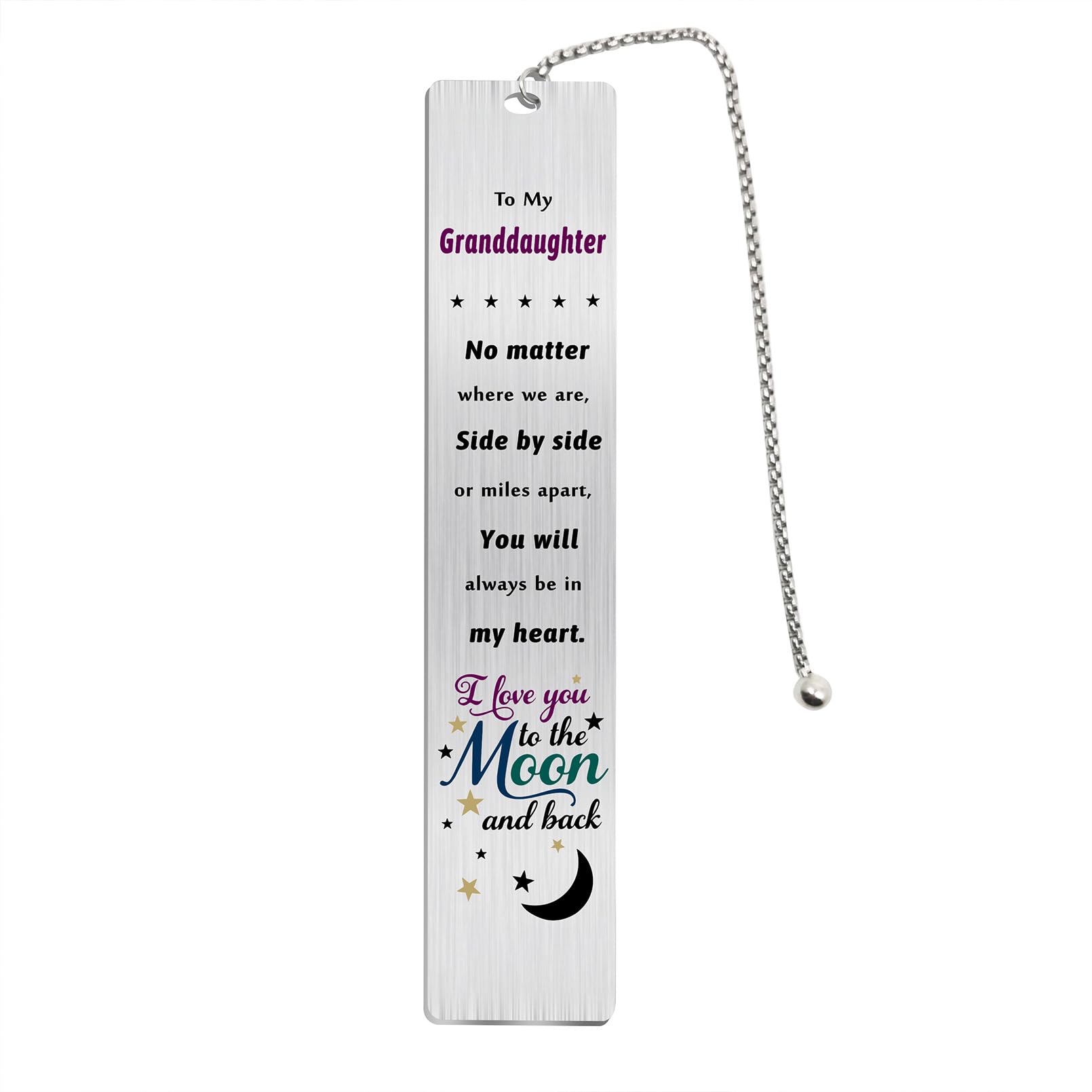 Fetiger Granddaughter Gifts, to My Granddaughter Bookmark from Grandma Grandpa, Stocking Stuffers Birthday Present from Grandparents
