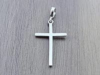 Vista 7 de Cruz de plata de ley 925 colgante minimalista religioso unisex joyería