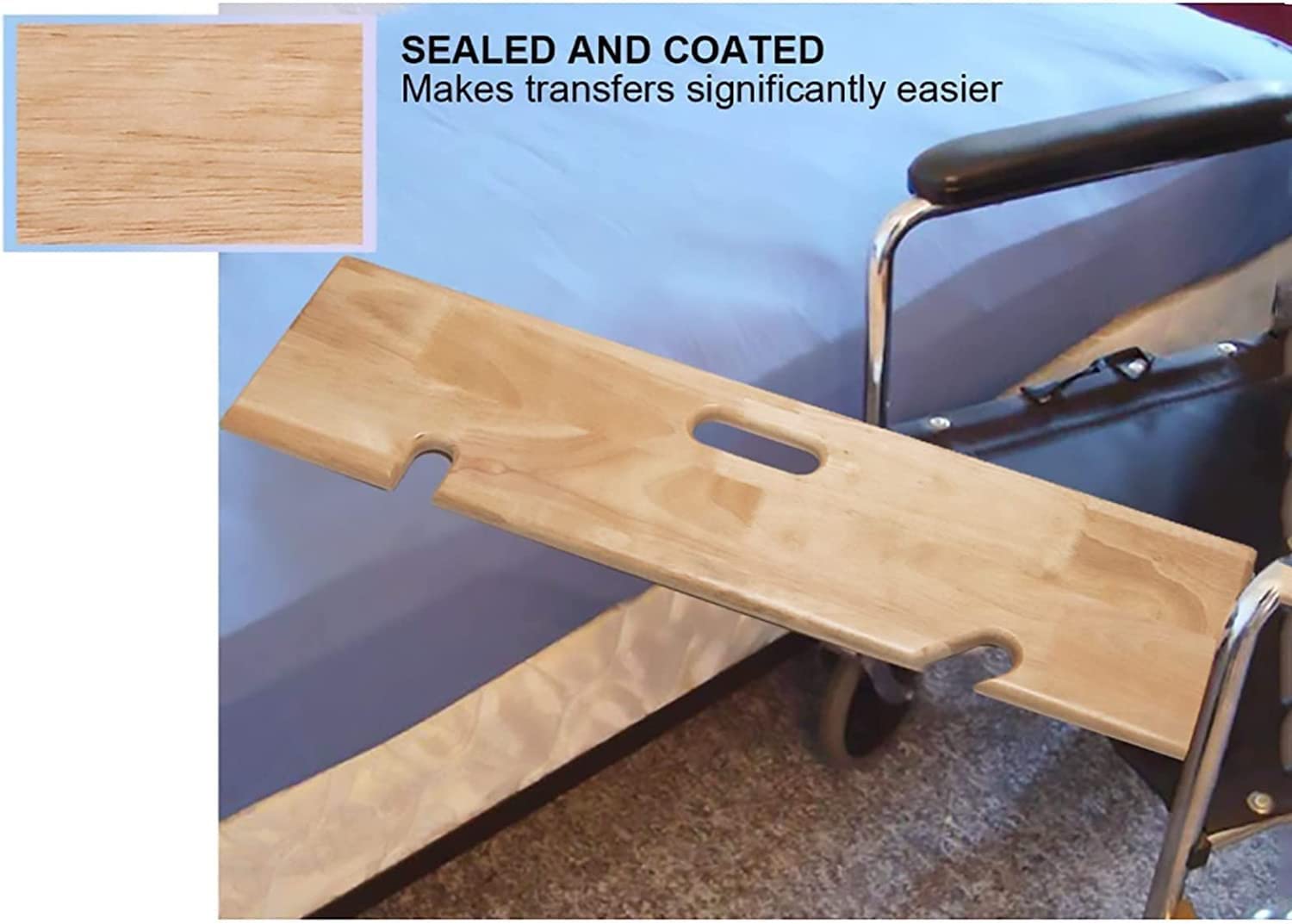 Ausilio per Il trasferimento della tavola Scorrevole per Sedia a rotelle, Ausili per la tavola di trasferimento in Legno Trasferimento per Sedia a rotelle Aiuto per Il trasferimento dello Skateboard