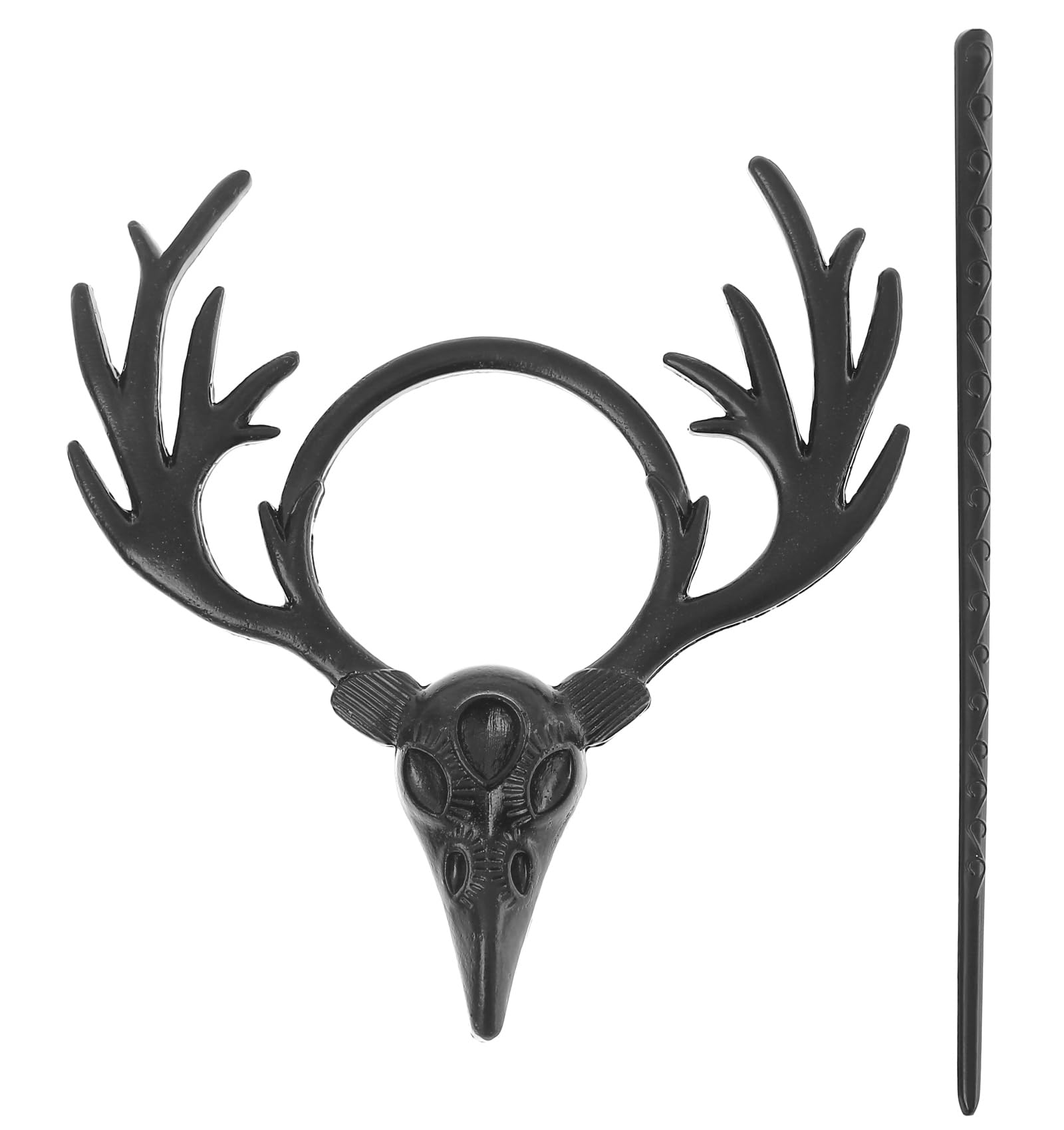 Amazon.com : Raven Skull Antler Hair Styling Pins Black 