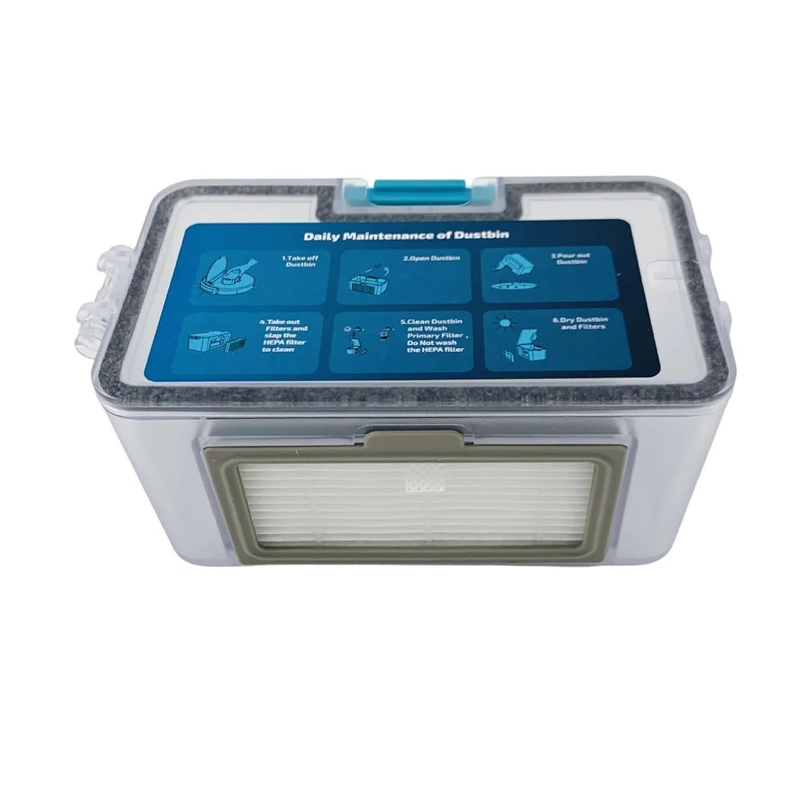 VRYBCNDHFT Dust Box Spare Parts, Compatible For Conga 999 M20 Robot Vacuum Cleaner DustBin Accessories