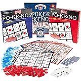 Ultimate Poker Keno + Expansion Cards Bundle for 36 Players - 36 Unique Jumbo Index Boards, 600...