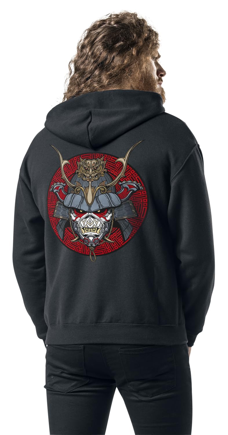 Iron Maiden Samurai Eddie Red Graphic Männer Kapuzenjacke schwarz Band-Merch, Bands