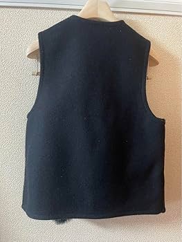 BLACK SIGN ブラックサイン　麻　ベスト　ブラック　42 XL BLACK SIGN ブラックサイン ヘチマ カラー ベスト ダーク