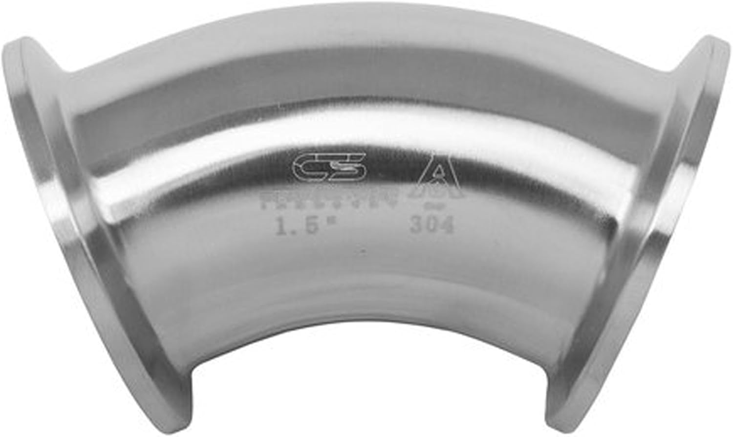 3 45 Degree 316 Stainless Steel Sanitary Ferrule Elbow Tri Clamp