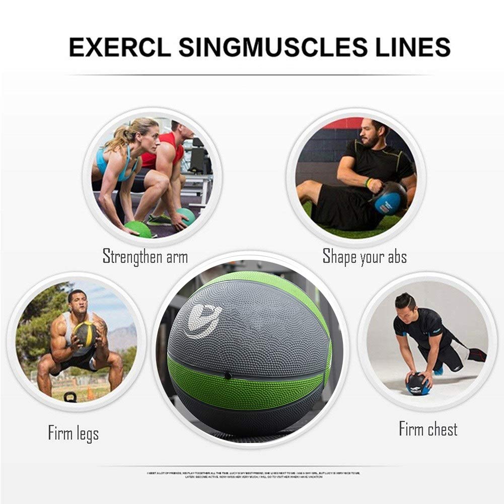 Palle mediche Medicina Wall Ball Sfera, Gomma Elastica Fitness Palla Gravity Ball, Fisica Aerobica Fitness Palla Formazione in Home Gym Yoga Hall, 3-10kg Opzionale (Size : 9kg/19.8lb)