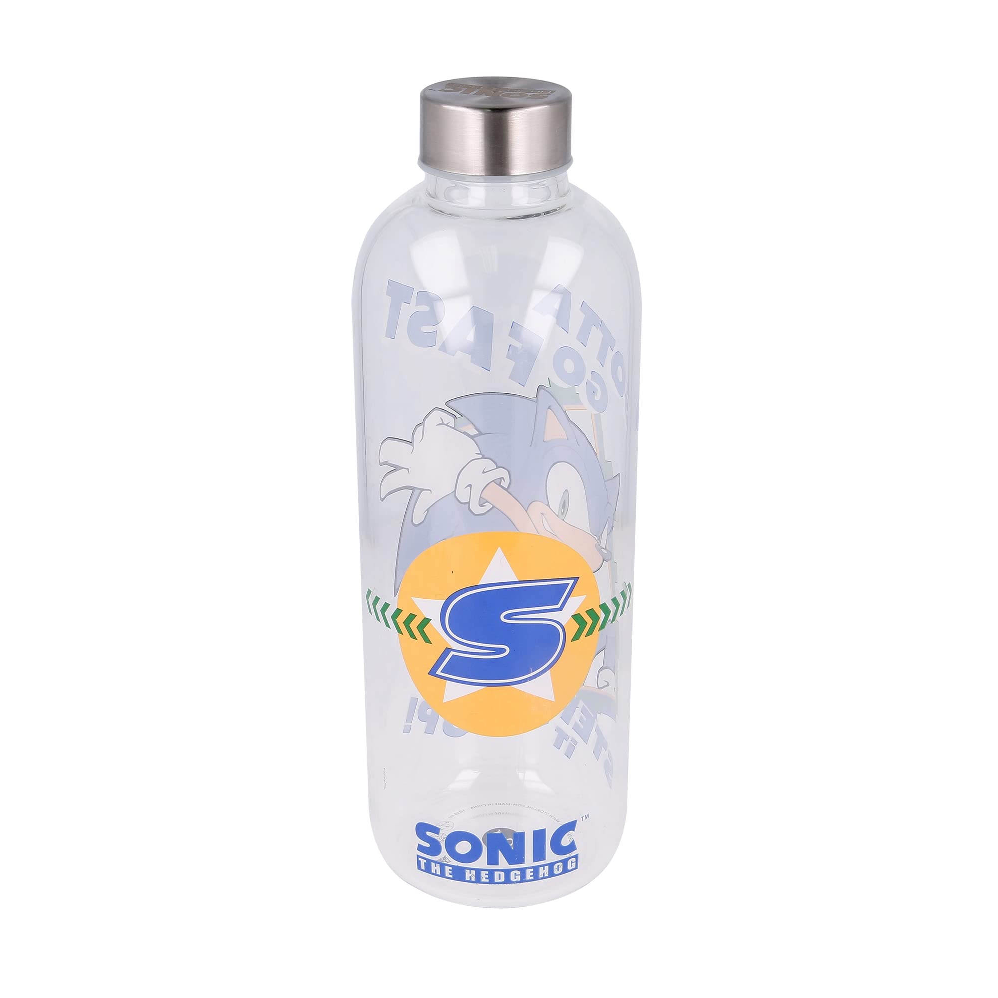 Gourde Réutilisable Sonic - Capacité 450 Ml, Plastique Sans BPA - Ouverture Pop-up, Bec Rétractable - Avec Sangle Réglable - Pour Enfants - 4