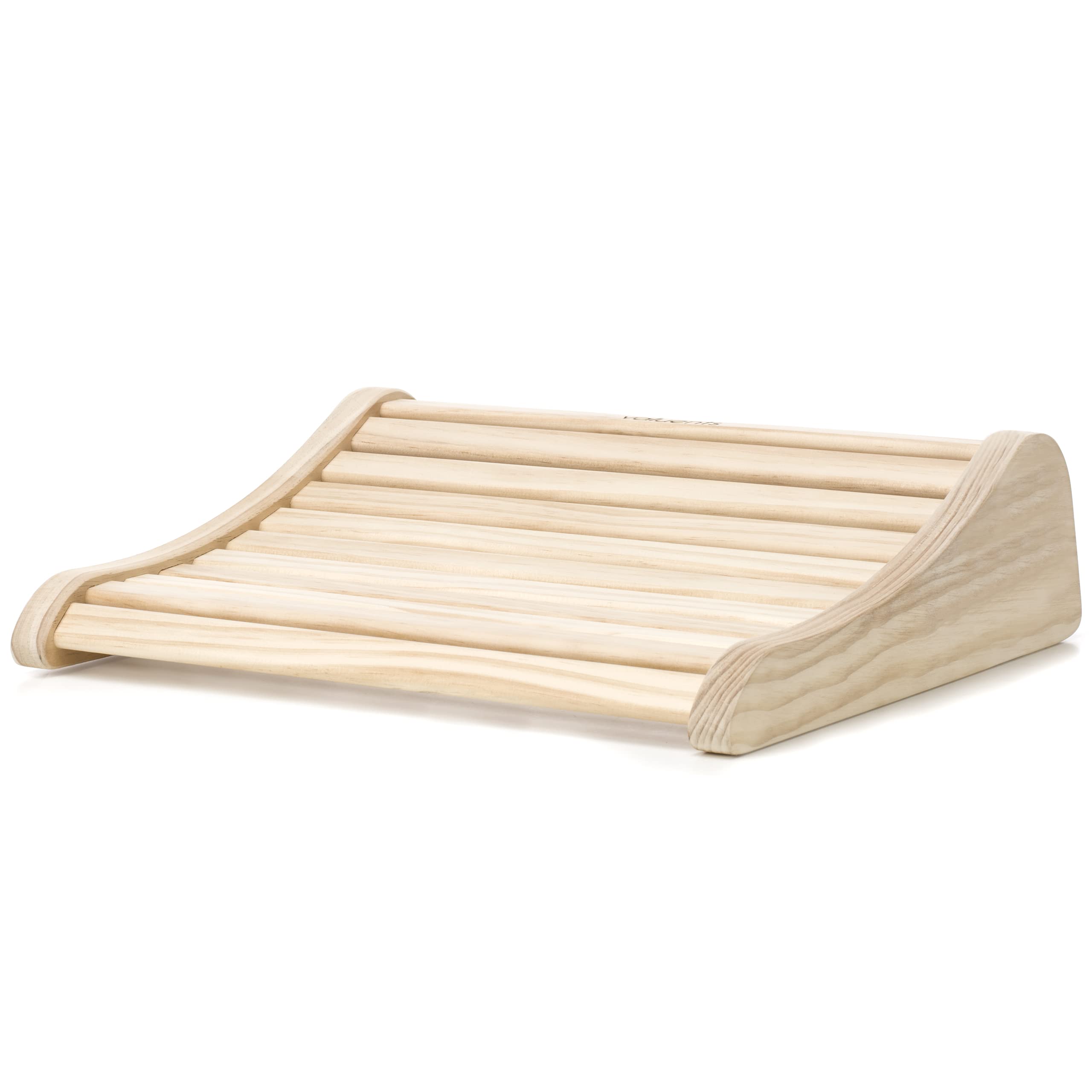 valuents® Sauna hoofdsteun van hout – ergonomisch – sauna-accessoires van natuurlijk grenenhout – massief & onbehandeld plus: saunahoed valuents® Sauna hoofdsteun van hout – ergonomisch – sauna-accessoires van natuurlijk grenenhout – massief & onbehandeld plus: saunahoed
