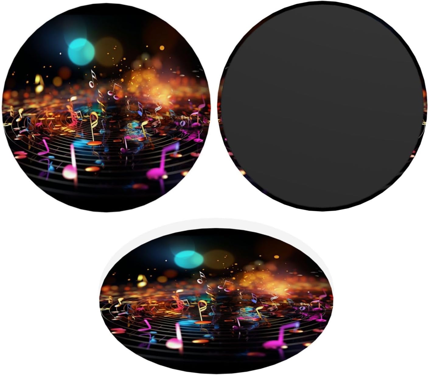 Colorful Music Notes Acrylic Fridge Magnets Round Magnetic Refrigerator Sticker Funny Cute Refrigerator Decorative Magnets for Fridge Office Whiteboard Kitchen Cabinets Locker image 2