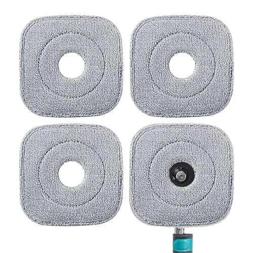 Cabezal para microfibra, 4 paños lavables | Cepillo cuadrado para limpieza húmeda y en seco profundo suelos de madera cocina baño ambientes