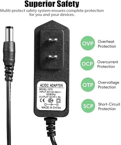 Miniatura 4 de Adaptador universal de 9.84 pies para cable de alimentación de teclado Yamaha de 12 V, adaptador de CA para Yamaha PSR, YPG, YPT, DGX, EZ, P, piano
