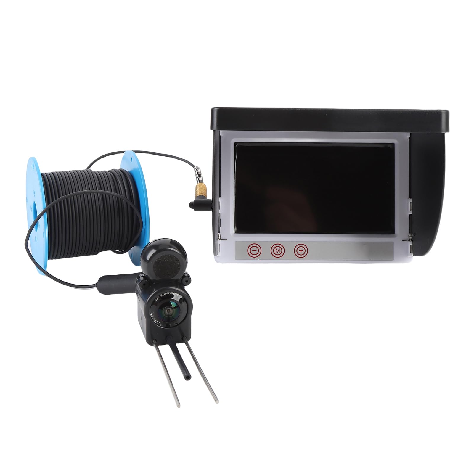 Cámara Buscador de Peces Impermeable, Sonda de Pesca Submarina 1080P, Pantalla de 4,3 Pulgadas, Buscador de Profundidad de Peces Portátil para Acuicultura